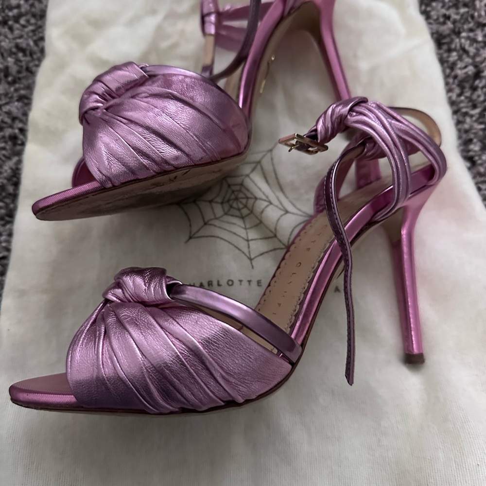 Charlotte Olympia Metallic Pink Heels